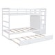 preview thumbnail 24 of 43, Twin Bunk Bed with Trundle & Storage Staircase, Grey