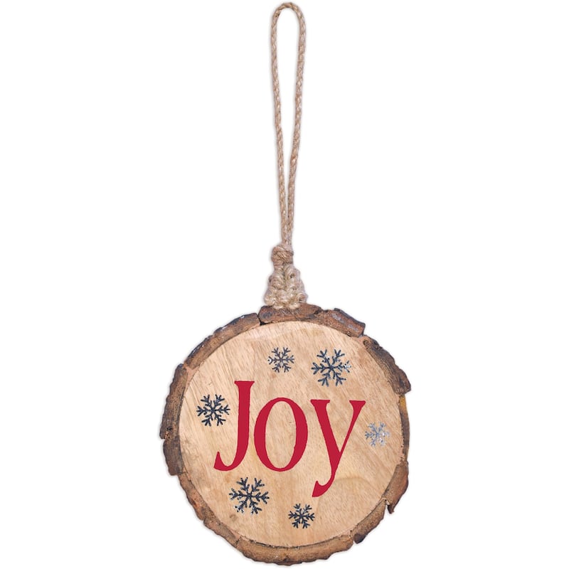 Wood Joy Ornament -Set of 4