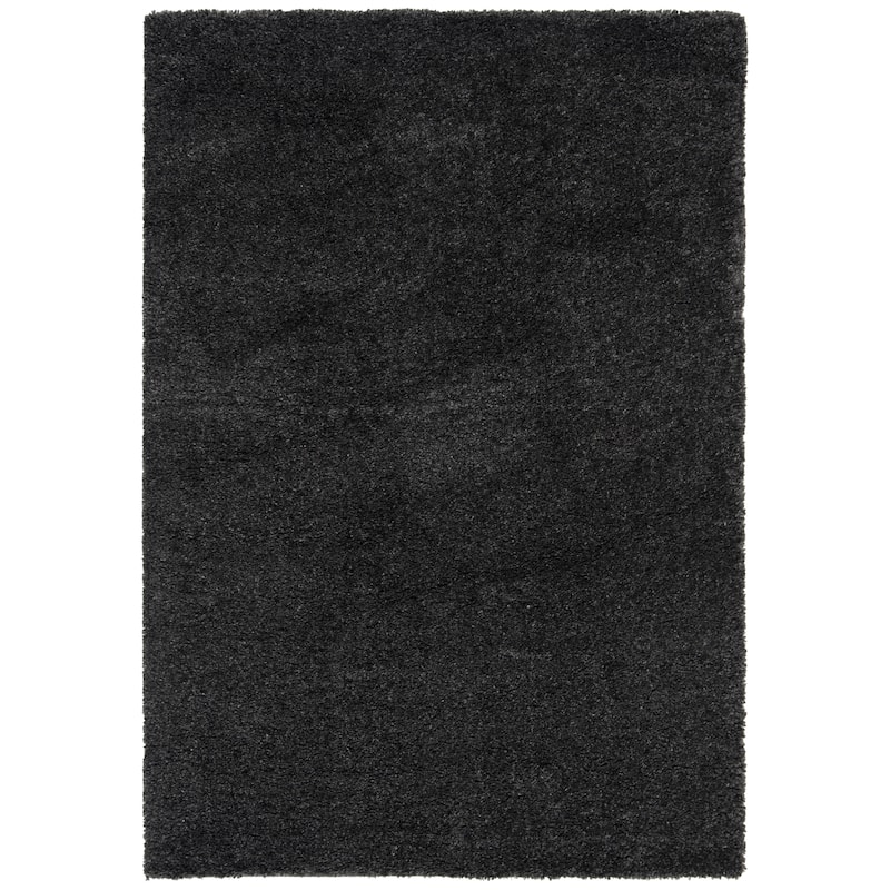 SAFAVIEH August Shag Solid 1.2-inch Thick Area Rug - 12' x 15' - Charcoal - Rectangle
