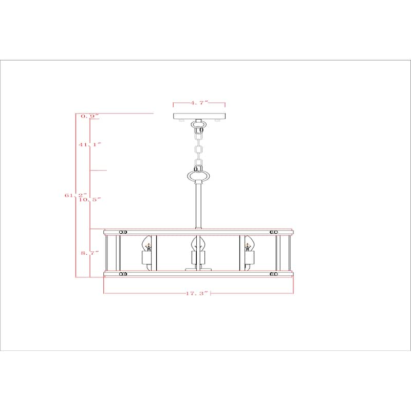 Feilim 18 Inch Airy Drum Chandelier with 4 Light Candle - N/A