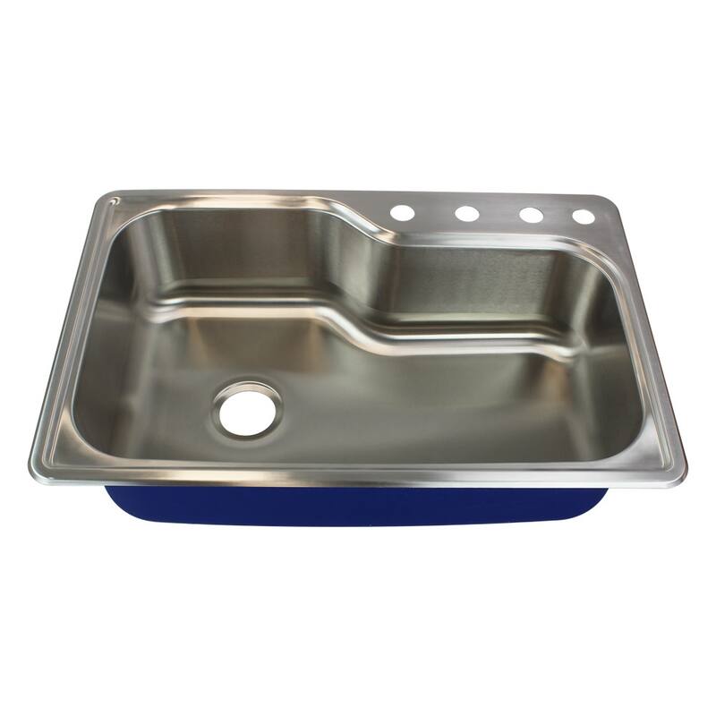 Transolid K-MTSO33229-MR3 Meridian 33" Drop In Single Basin Stainless - Brushed Stainless Steel