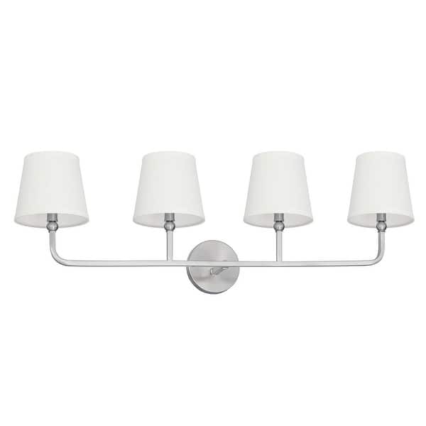 slide 2 of 6, Dawson 4-light Bath/ Vanity Fixture Brushed Nickel