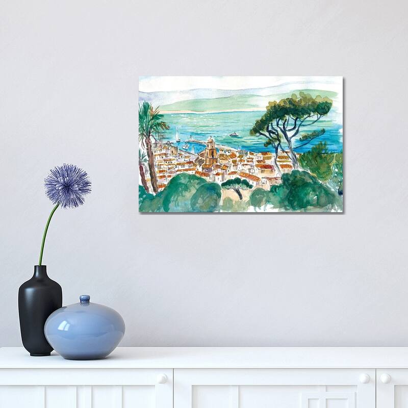 iCanvas "Saint Tropez Coastal View Of Turquoise French Riviera" by Markus & Martina Bleichner Canvas Print - 12x18x1.5