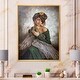 preview thumbnail 7 of 6, Designart 'Vintage Sensual Woman Painting II' Glam Framed Canvas artwork 12 in. wide x 20 in. high - Gold