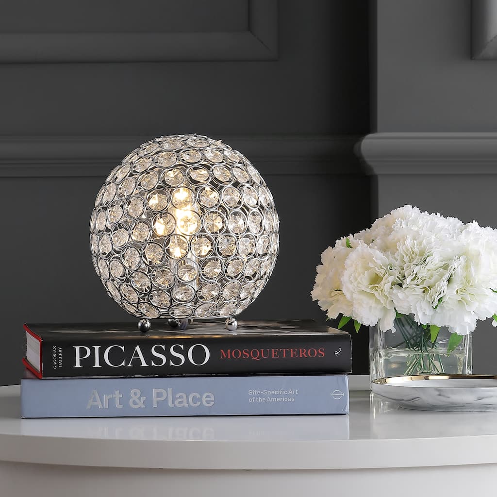 Alyssa 8.25" Acrylic/Metal LED Table Lamp, Clear by JONATHAN Y