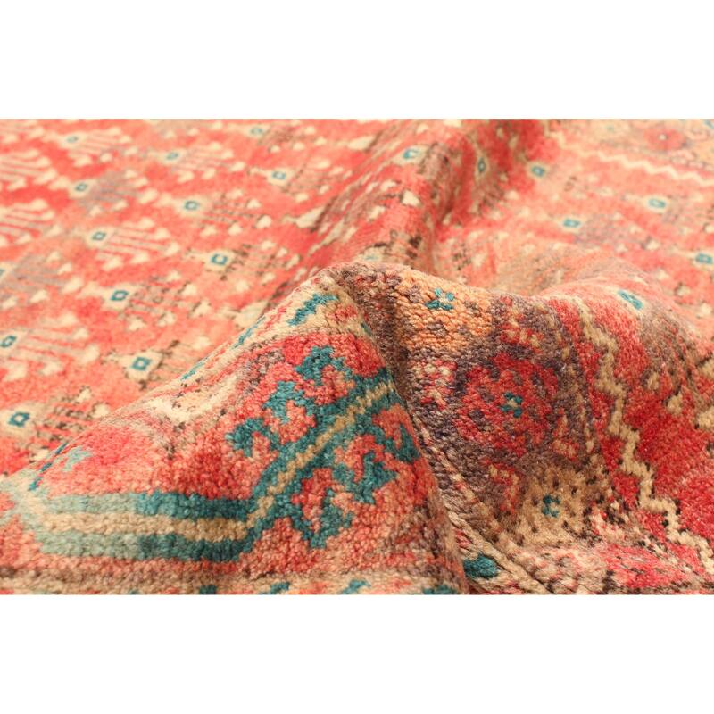 ECARPETGALLERY Hand-knotted Baluch Red Wool Rug - 3'7 x 7'5