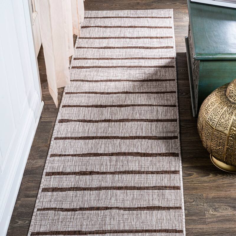 JONATHAN Y Andratx Berber Stripe Indoor/Outdoor Area Rug