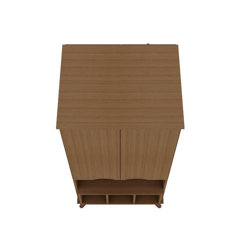 Manhattan Comfort Hampton Wood 6 Shelf Display Cabinet