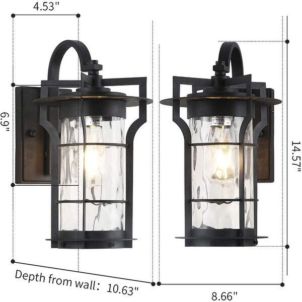 Black outdoor shop house lights