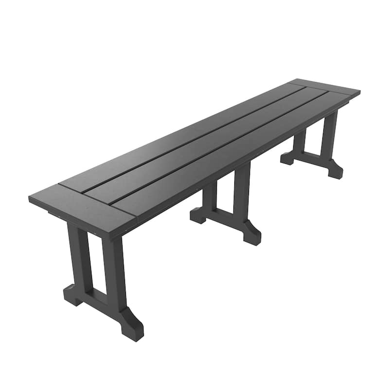 Laguna 6-Piece Outdoor Patio Rectangle Table Garden Arm Chair Dining Set With Bench