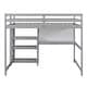 preview thumbnail 5 of 10, Full Size Wooden Loft Bed with Shelves, Desk & Writing Board, Gray