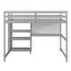 preview thumbnail 5 of 11, Stylish & Simple Full Size Wooden Loft Bed with Shelves, Desk and Writing Board, Maximized space, Health and Comfort, Grey