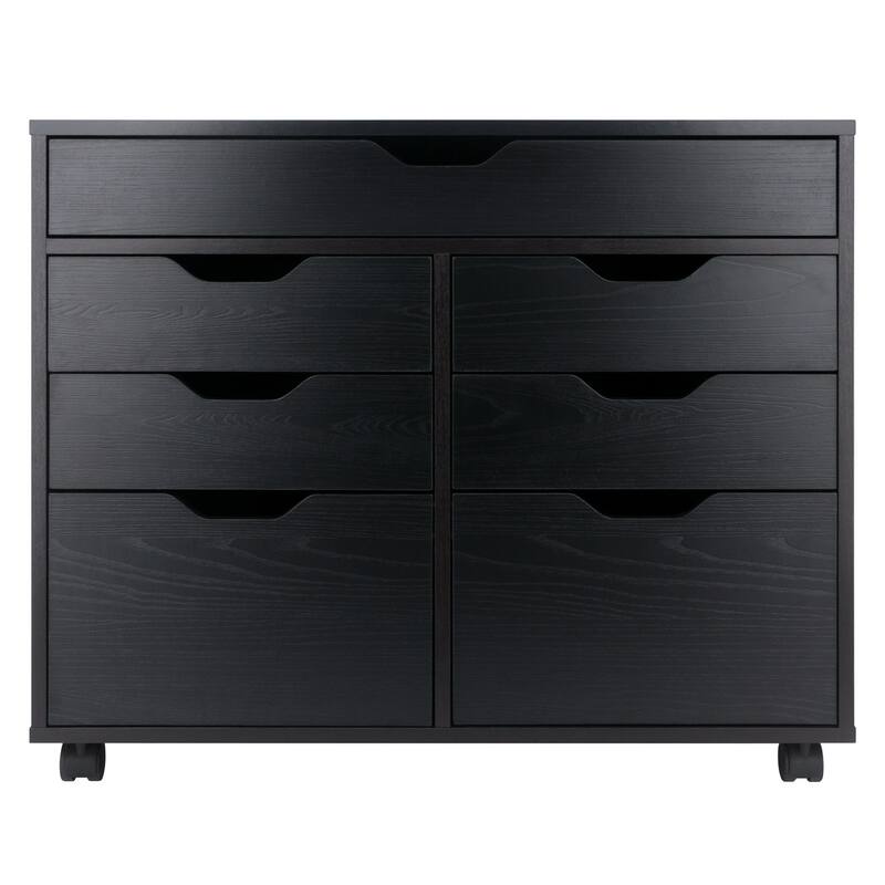 5-Drawer Mobile Cabinet Set - 32" - Black