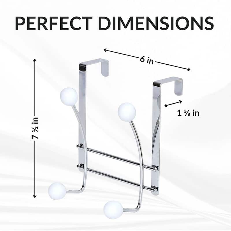 Over The Door Hook Rack with 4 Ball Ends