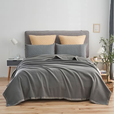 All Seasons Year Round Sheet Blanket with Satin Hem