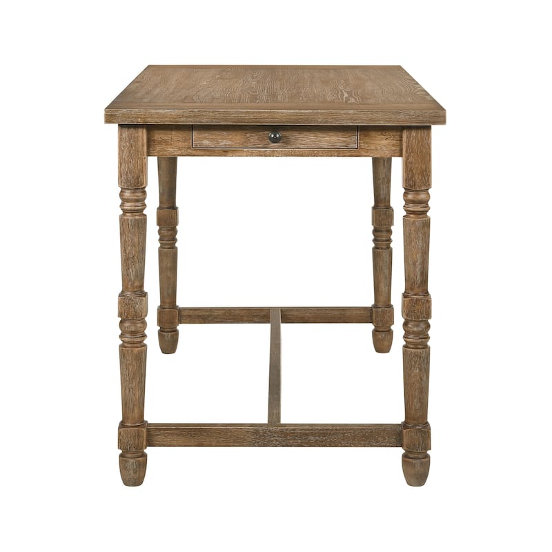ACME Farsiris Counter Height Table in Weathered Oak