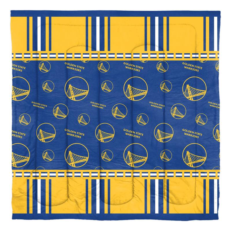 NBA Golden State Warriors Rotary 5-piece Queen Bed In a Bag Set