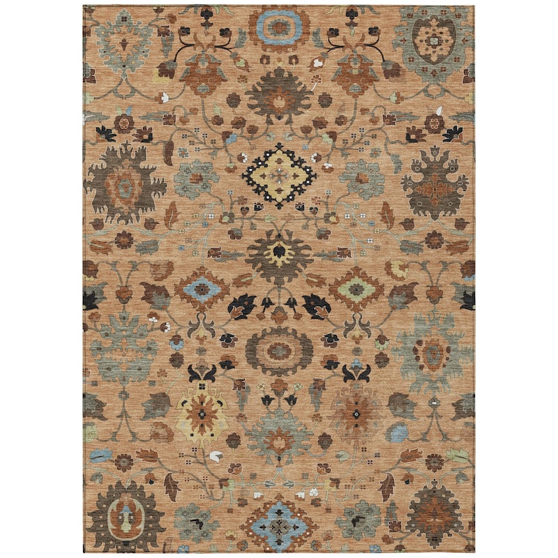 Machine Washable Indoor/ Outdoor Traditional Marci Chantille Rug