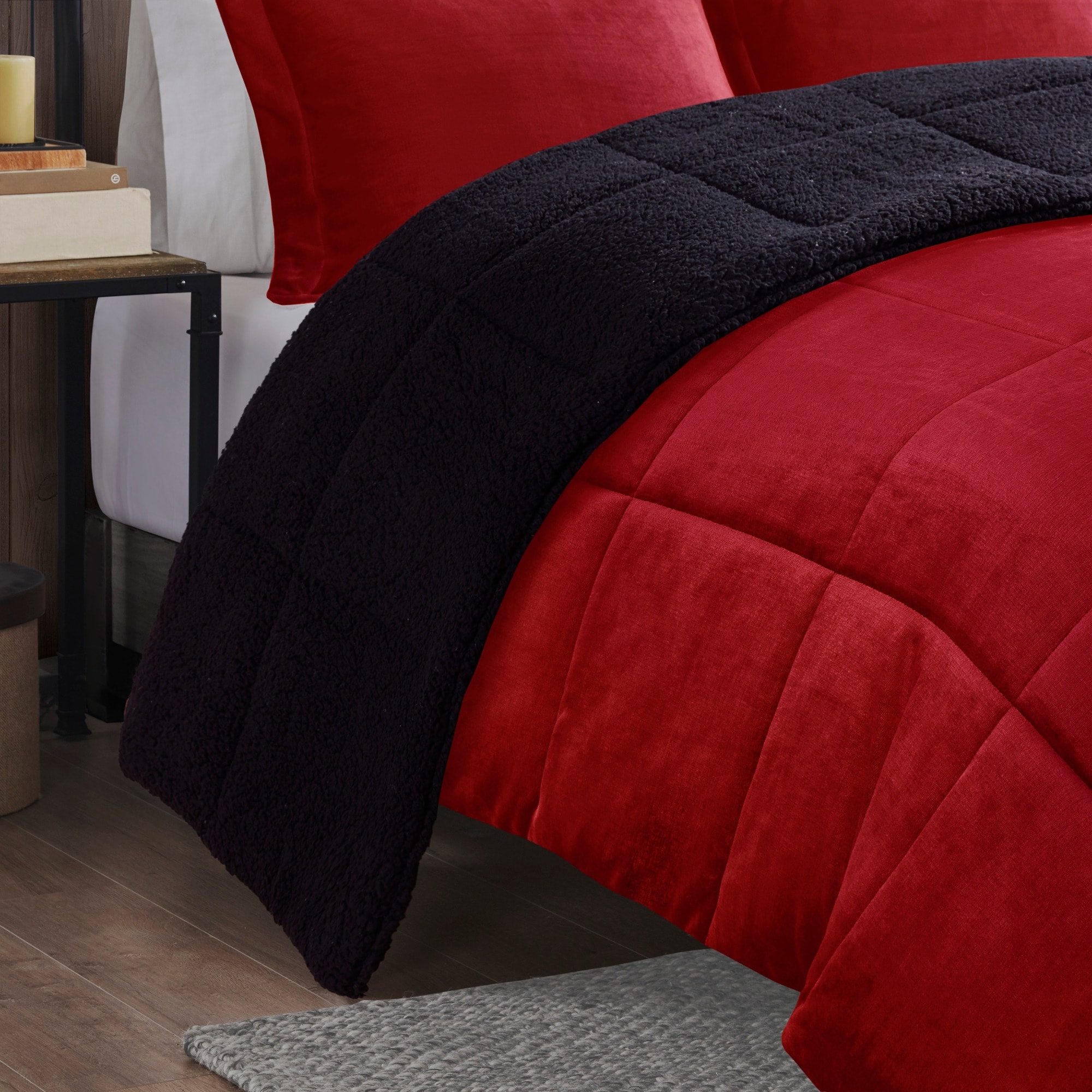 Alton plush to on sale sherpa comforter set woolrich