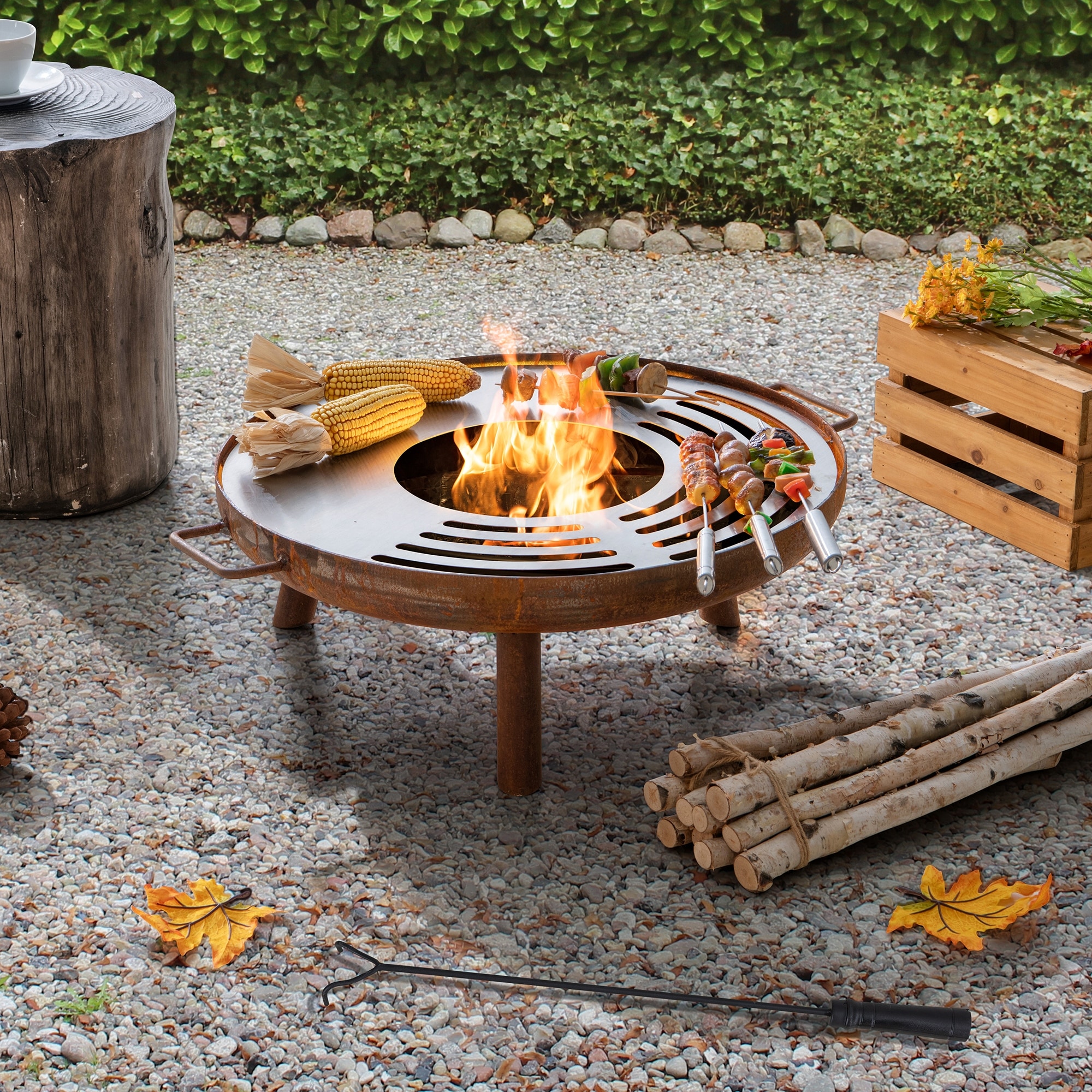 Sunjoy Gas Fire Tables For Decks Outdoor Firepit Outdoor Heaters