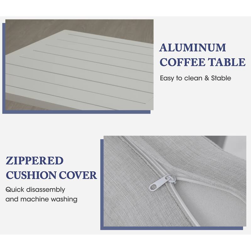 Royalcraft 6 pcs Aluminum Outdoor Patio Conversation Set