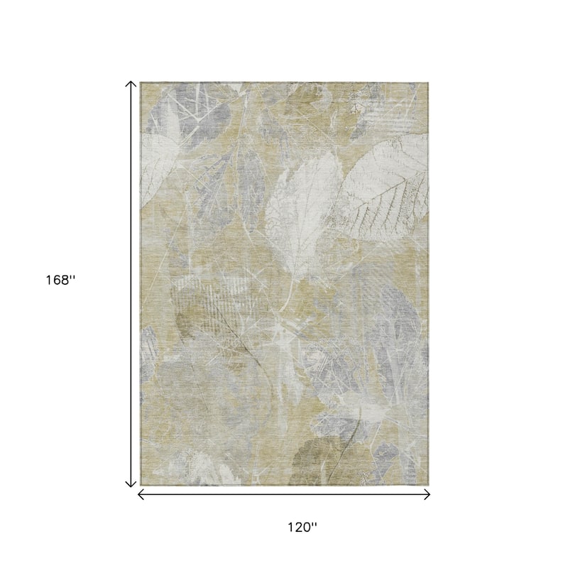 HomeRoots Floral Transitional Rectangle Outdoor Rug