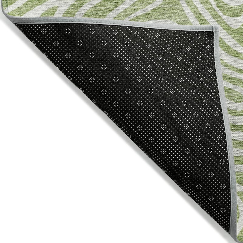 Machine Washable Indoor/ Outdoor Modern Trance Chantille Rug