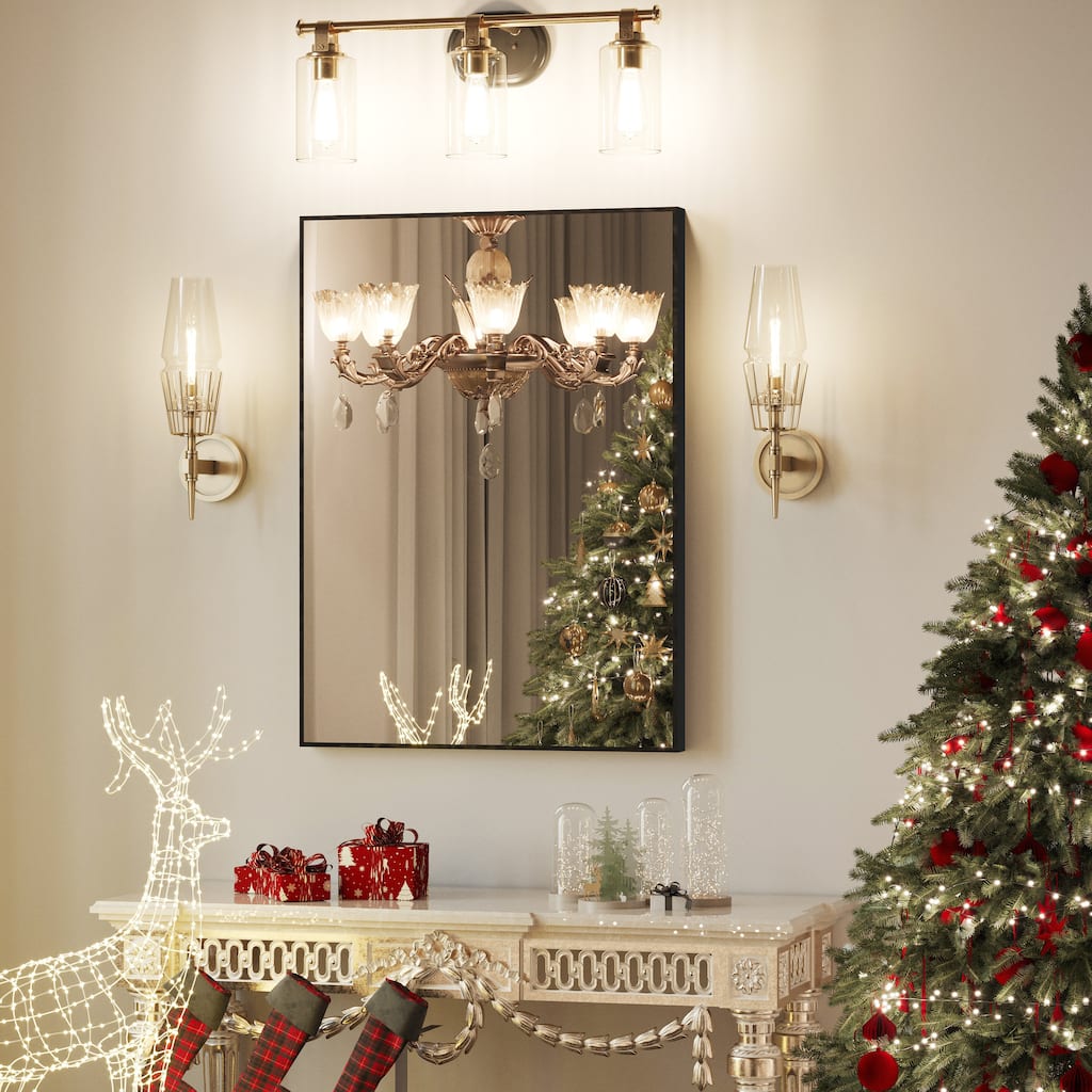 Wall Mounted Aluminum Frame Bathroom Vanity Mirror