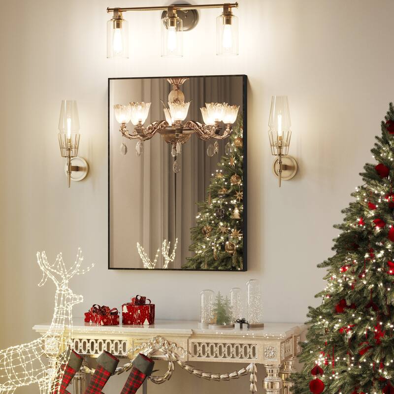 Wall Mounted Aluminum Frame Bathroom Vanity Mirror