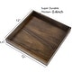 preview thumbnail 9 of 76, KINWELL Square Black Walnut Wood Serving Tray Ottoman Tray with Handles