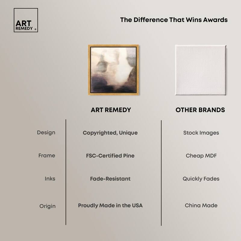 Pale Taupe I Canvas by Art Remedy