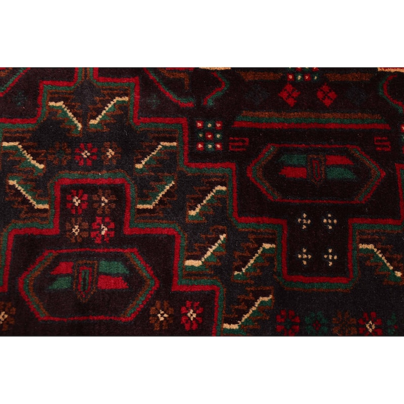 ECARPETGALLERY Hand-knotted Teimani Dark Navy Wool Rug - 3'8 x 6'6