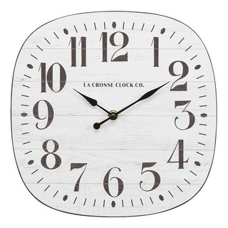 La Crosse Clock 404-3428 11 inch Sylvie MDF Analog Quartz Wall Clock