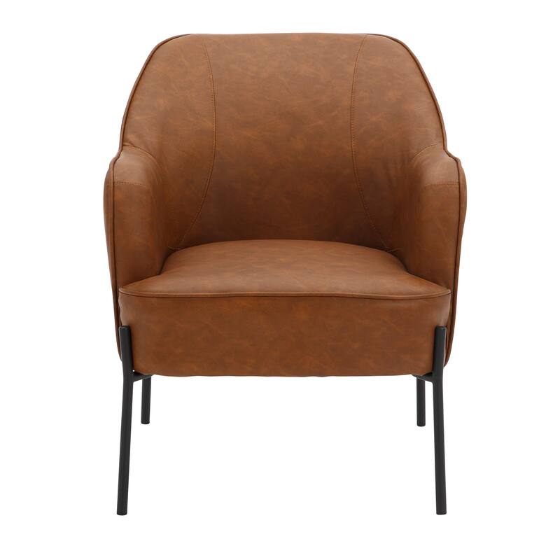 Carson Carrington Valsta Accent Chair - Camel Faux Leather
