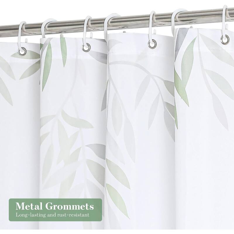 Green Eucalyptus Shower Curtain, 72" x 72", Botanical Decor