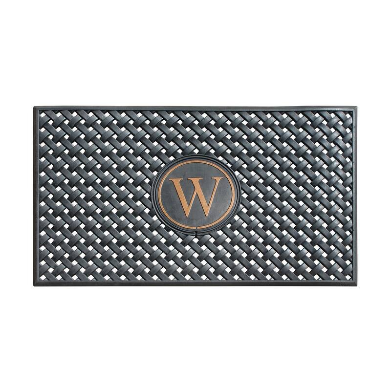 A1HC 100% Pure Rubber Monogrammed Front Door Mat 24" x39" Indoor Outdoor Doormat