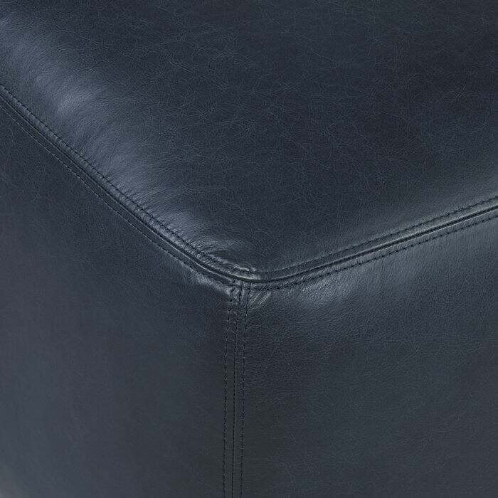 Poly & Bark Denver Leather Ottoman - Full Grain Genuine Italian Leather