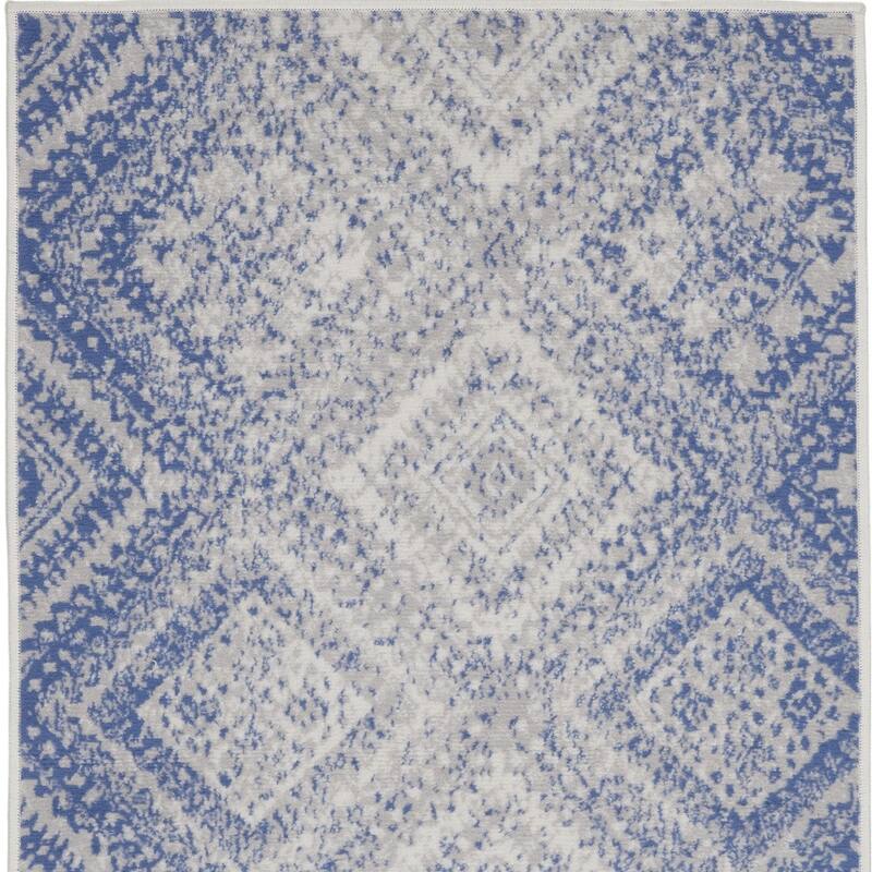Fiwef Power Loomed Distressed Geometric Modern Stain Resistant Area Rug By HomeRoots - 60' X '36' X '0.39