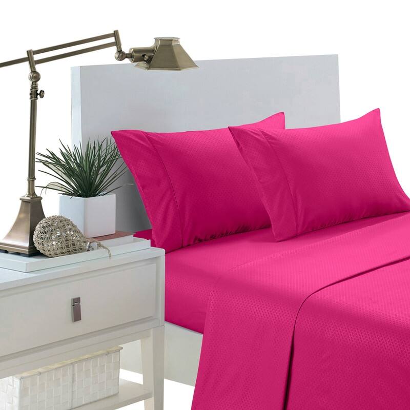 Home Sweet Home Dream Greek Key Embossed Bed Sheet Set