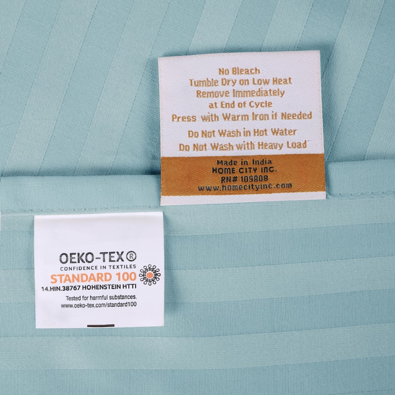 Superior Egyptian Cotton 300 Thread Count Stripe Deep Pocket 4 Piece Bed Sheet Set