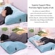 preview thumbnail 143 of 182, WOWMAX Large Reading Wedge Headboard Pillow for Bed Rest Back Support