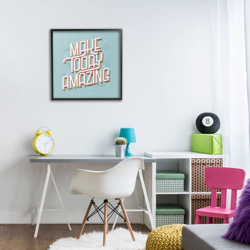 Stupell Vintage Make Today Amazing Framed Giclee Art Design By Sarah Hickman