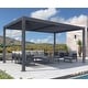 preview thumbnail 8 of 74, PURPLE LEAF Outdoor Louvered Pergola with Adjustable Metal Roof for Patio Pergola 11.4' x 17.5' - Grey