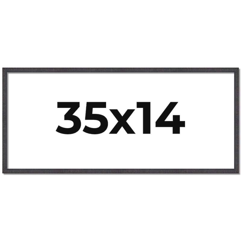 35x14 Frame Brown Solid Wood Picture Frame - Complete Modern Photo