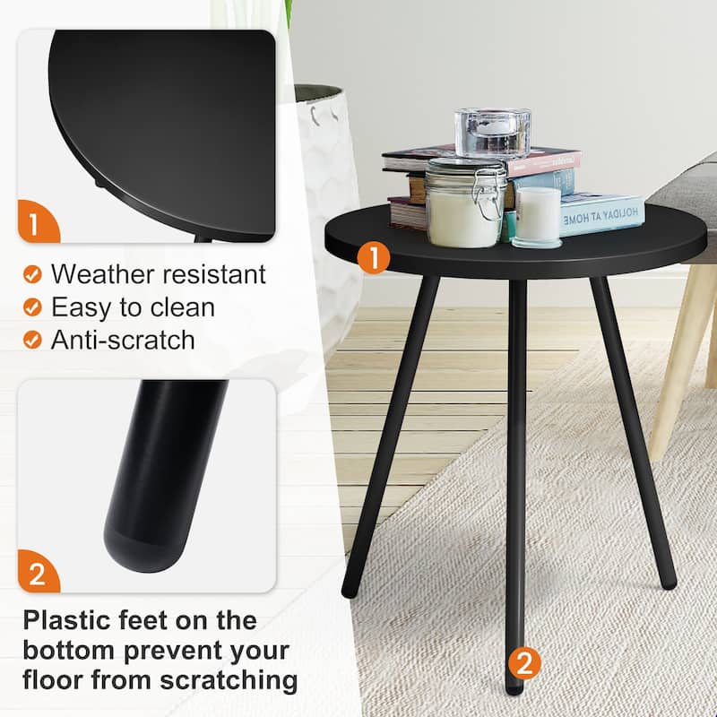 Crestlive Products Outdoor L-Shaped Patio Bar Table Pub Table Dining Table