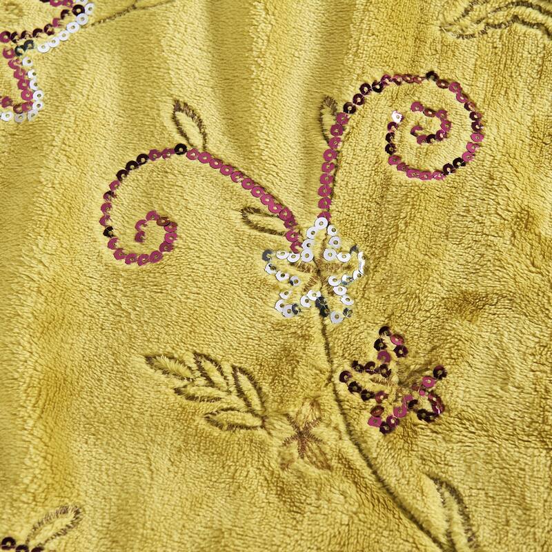 Embroidered Sequin Throw