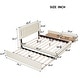 preview thumbnail 10 of 11, Queen Size Upholstered Platform Bed with Twin Size Trundle Wood Bed Frame & Drawers Storage Bed for Kids Teens Adults, Beige