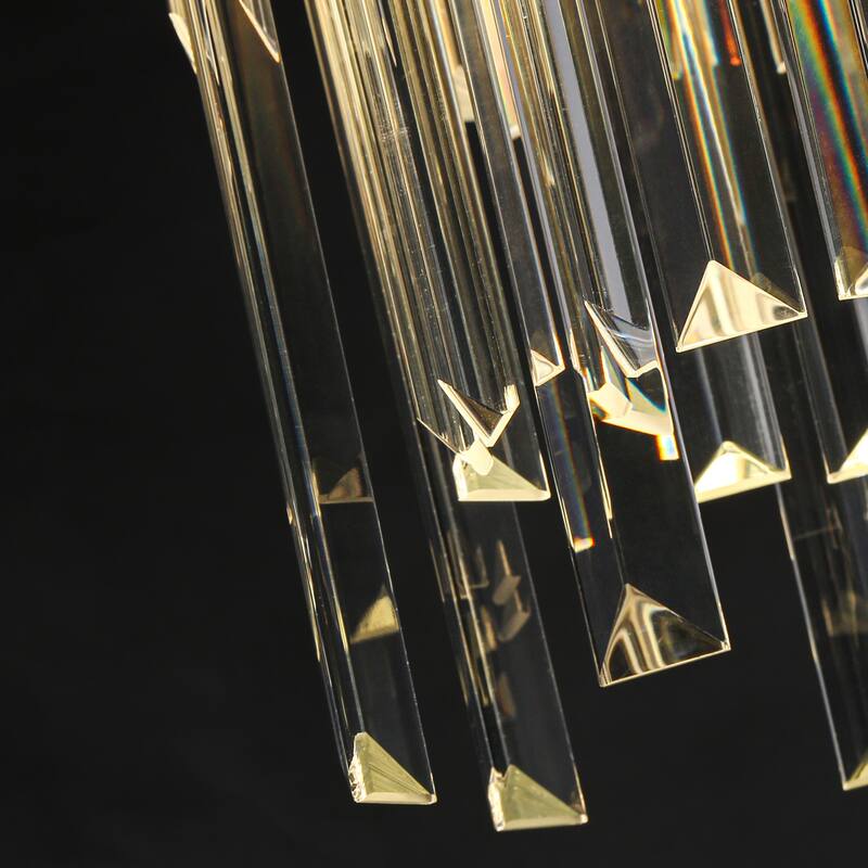 Modern LED Crystal 1-Light Pendant Light for Kitchen Island Foyer Bathroom - 7.8" Dia. x 11.8" H