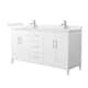 Option White, Nickel Trim, Carrara Cultured Marble Top