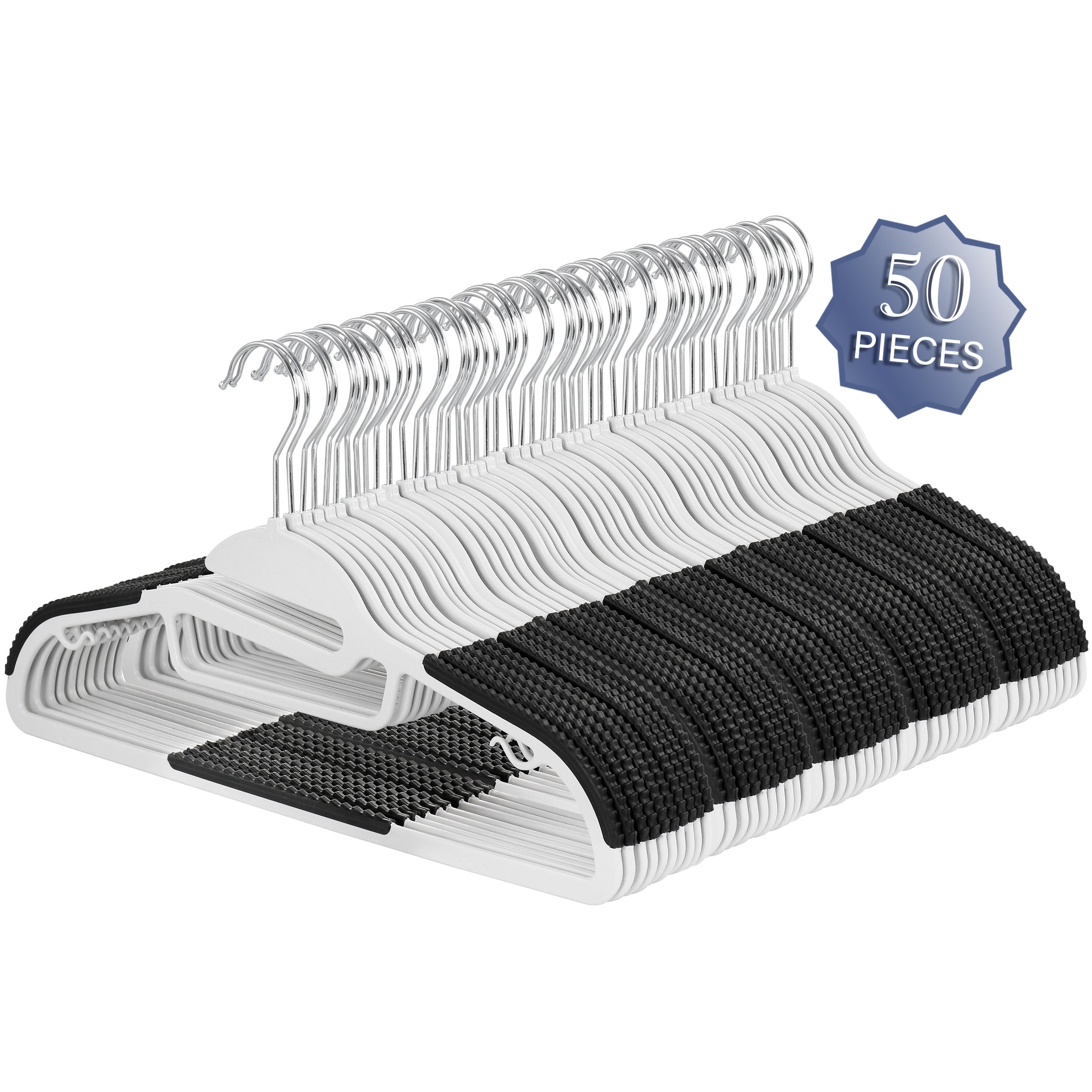 https://ak1.ostkcdn.com/images/products/is/images/direct/68d3733a9e86242d2dc620d63d68e6eb34305fb7/Elama-Home-50-Piece-Non-Slip-Hanger-with-U-slide-in-White-and-Black.jpg